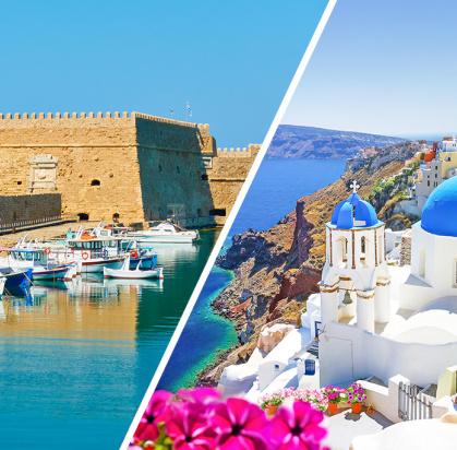 Ôcombiné - Héraklion & Santorin, Combiné Grèce & ses îles par Ôvoyages Ôcombiné - Héraklion & Santorin, Combiné Grèce & ses îles par Ôvoyages