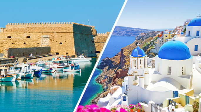 Ôcombiné - Héraklion & Santorin, Combiné Grèce & ses îles par Ôvoyages Ôcombiné - Héraklion & Santorin, Combiné Grèce & ses îles par Ôvoyages