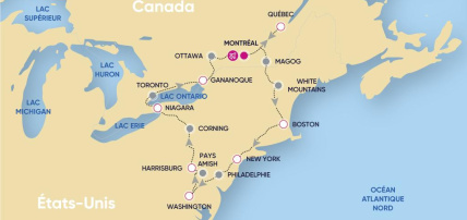 Circuit Les Cités Lumineuses - Canada et Etats-Unis 2 & 3*, Circuit Canada par Ôvoyages Circuit Les Cités Lumineuses - Canada et Etats-Unis 2 & 3*, Circuit Canada par Ôvoyages